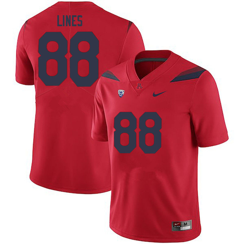Men #88 Alex Lines Arizona Wildcats College Football Jerseys Sale-Red